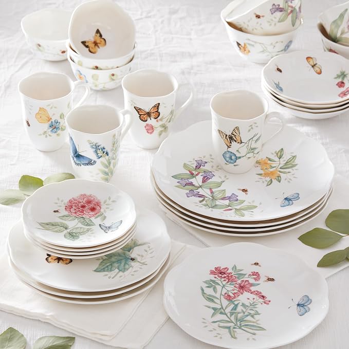 Lenox Butterfly Meadow Porcelain 28-Piece Dinnerware Set - Image 10