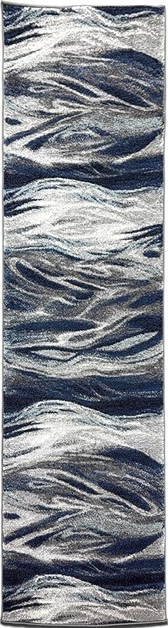 Keen Home Design Area Rugs - 2x18 Non-Shedding, Abstract Rugs for Kitchen, Living Room, Bedroom, Dining Room, Entryway - Size: 2'8" x 18', Multi