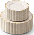 HEAVYWEIGHT Gold Scalloped Plastic Plates by byMadee
