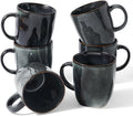 famiware Coffee Mugs Set of 6, Ocean Square 13oz Coffee Cup Set by Famiware