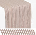 Showgeous 18 Pack Rosy Brown Cheesecloth Table Runner, 17 x 108 Inches | Boho by Showgeous