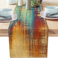 Blue Cyan Long Table Runners Country Rustic Farmhouse Linen Table Runners by AILUER