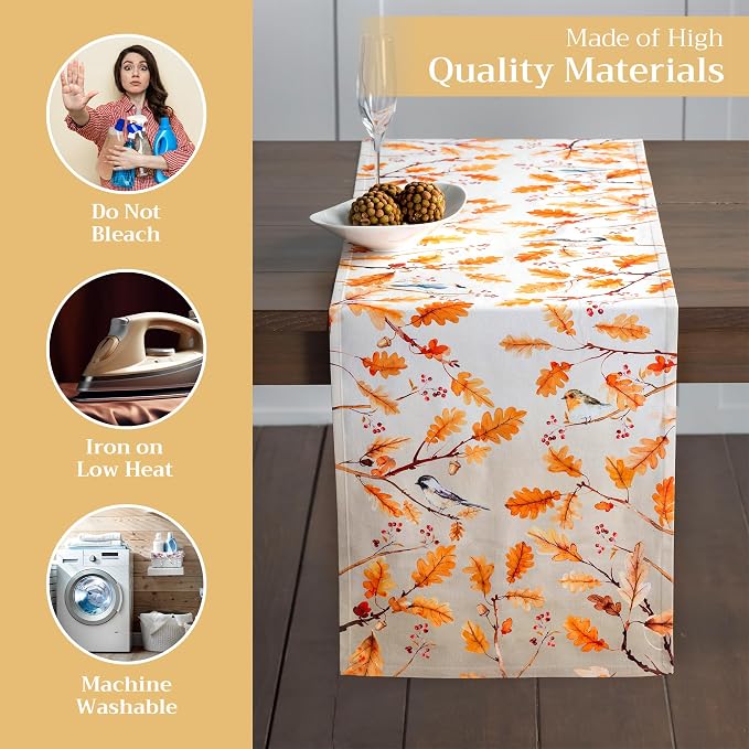 Maison d' Hermine Table Runner 100% Cotton 14.50" x 108" | Table Runners 108 - Image 3