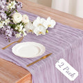 2 Pack Cheesecloth Table Runner, 120 Inch Lavender Purple Table Runner | 10 Ft by Unknown