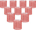 KPOSIYA Napkin Rings, Pack of 120 Rhinestone Napkin Rings Diamond Adornment for Place Settings, Wedding Receptions, Dinner or Holiday Parties, Family Gatherings (120, Red)