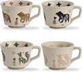 12 oz Vintage Ceramic Coffee Mug Set of 4 by SwuutKitchen