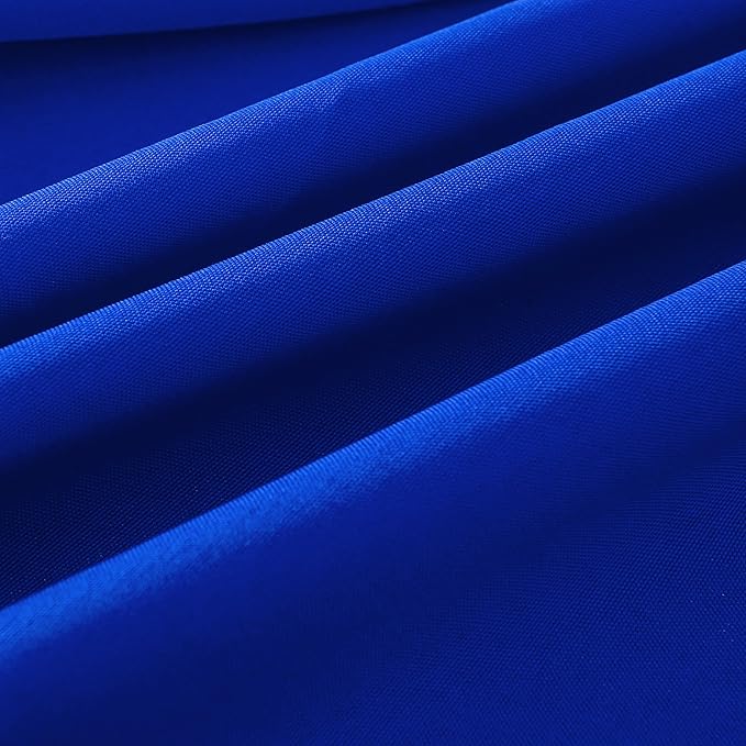 2-Pack 60x102 inch Royal Blue Table Cloths, Solid Stain and Wrinkle Resistant Oblong Tablecloth, Premium Plain Weave Polyester Fabric Rectangle Table Linen Covers for Hotel, Wedding