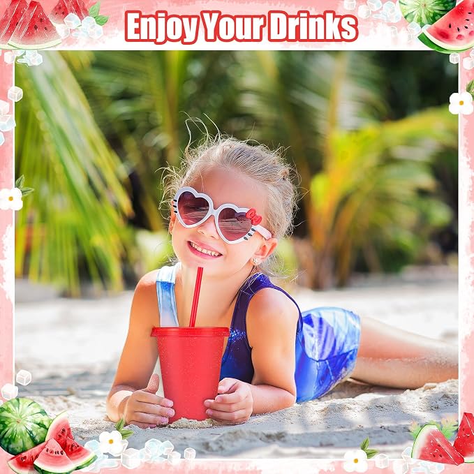 24 Pcs Plastic Tumblers with Lids and Straws, Reusable Cups with Lids Plastic - Image 6