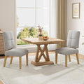 Wooden Dining Chairs Set of 2, Dining Room Chairs with Wood Legs, Cloud-Like Cushion & Reinforcement Structure Design for Kitchen/Living Room/Restaurant, Easy Assembly