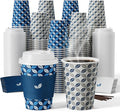 JOLLY CHEF 12oz Paper Coffee Cups 100 Pack, Disposable To Go Coffee Cups by JOLLYCHEF