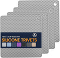 Silicone Trivet Mats 4 Heat Resistant Pot Holders Multipurpose Non-Slip Hot Pads by Unknown