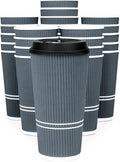 To Go Coffee Cups With Lids - 22 oz Disposable Coffee Cup With Lid. Large Togo by Glowcoast
