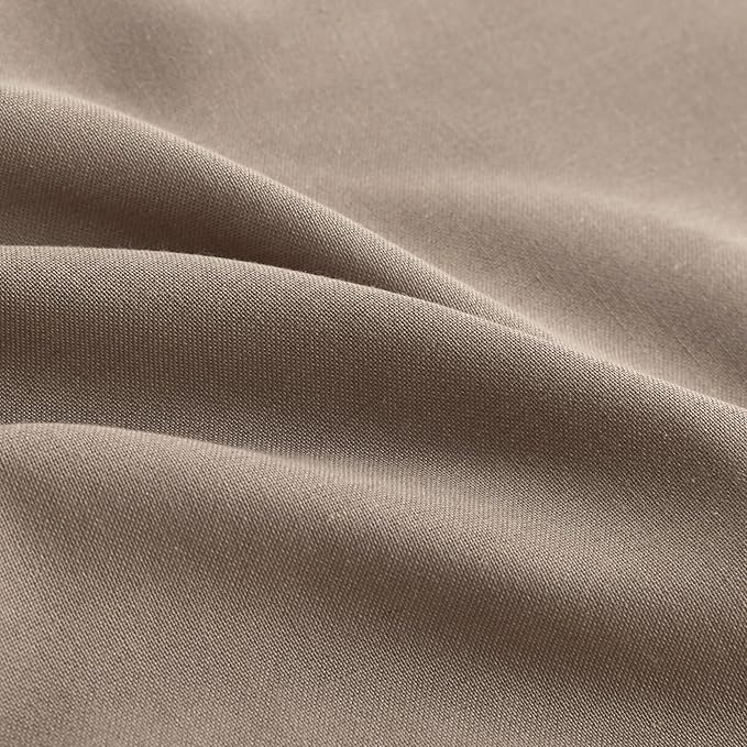 6 FT Linen Tablecloths for Rectangle Tables Dining Table Cover Farmhouse Modern Neutral Fabric Table Cloths Earth Tone Fall Decoration Rectangular 60 by 102 Inch Khaki Tan Burlap Oblong Tablecloth