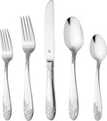 Modern Silverware Set, 18/10 Stainless Steel Flatware, Mirror Finish, Dishwasher Safe, Elegant Cutlery for Home and Dining, Built to Last (20-Piece, Imperial)