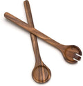 Lipper International Acacia Round Salad Servers, One Pair by LipperInternational