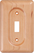 Vintage Rocker Switch Cover Plate - Maple Wood Light Switch Cover For Classic Decor
