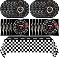 41Pcs Race Car Birthday Party Decorations, Start Your Engines Party Tableware by Mainivo