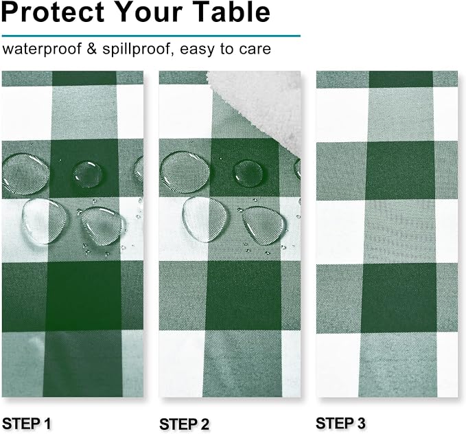 Checkered Tablecloth Rectangle, 30 x 60 Inch - Image 3