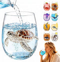 Artisanal Sea Turtle Glassware, 3D Stemless Wine Glasses Tumbler | Handcrafted by Unknown
