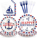 96 Pcs Nautical Birthday Party Decorations by Greencian