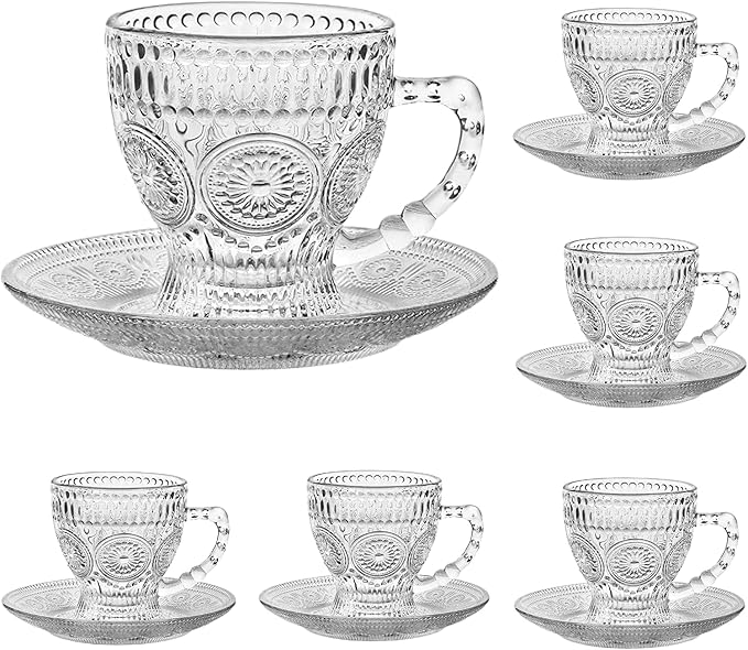 cosnou Vintage Glass Tea Cups by cosnou