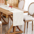 NEWISHER Rustic Embroidered Plaid Cloth Table Runner 72 inches, Farmhouse by Newisher