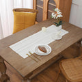 Gernaice Boho Table Runner, Rustic Cotton Linen Farmhouse Table Runners by Gernaice