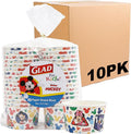 Glad Disney Mickey and Friends Disposable Snack Bowls, 6 Oz, 32 Ct, 10-Pk | by GladTrashFoodStorage