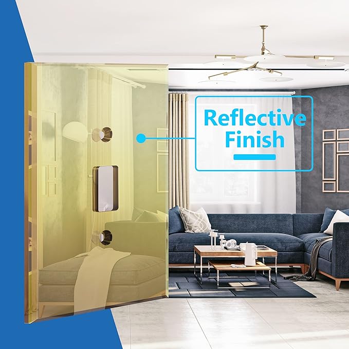 LIDER Reflective Acrylic Toggle Switch Wall Plate, Mirrored Light Switch Cover, Plexiglass Cover Plate, Acrylic Glass, Oversized 1-Gang 5.25" x 3.44", LWP-11O-AGD, Gold