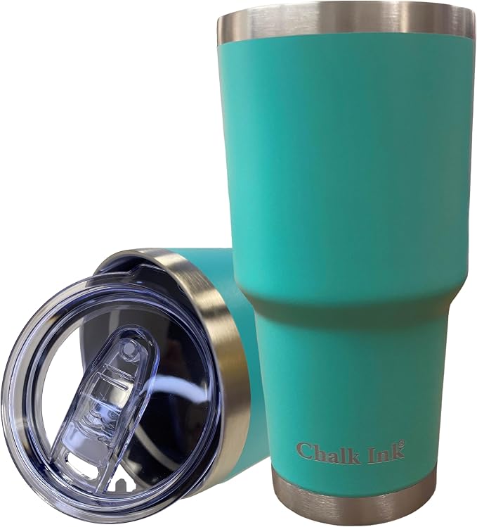 Chalk Ink 30 oz Stainless Steel Tumbler – Insulated Coffee Mug and Water Cup – - Image 2