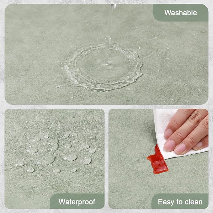 Vinyl Placemats Set of 6, Dual Sided Place Mats - Image 4