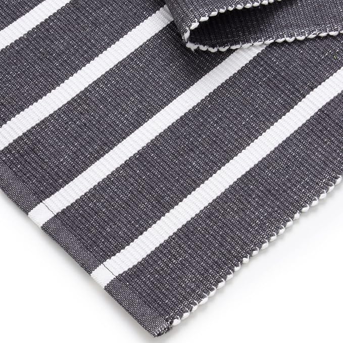 Encasa XO Dining Table Runner 13"x59" | Yarn Dyed Fine Ribbed Cotton | Roma - Image 5