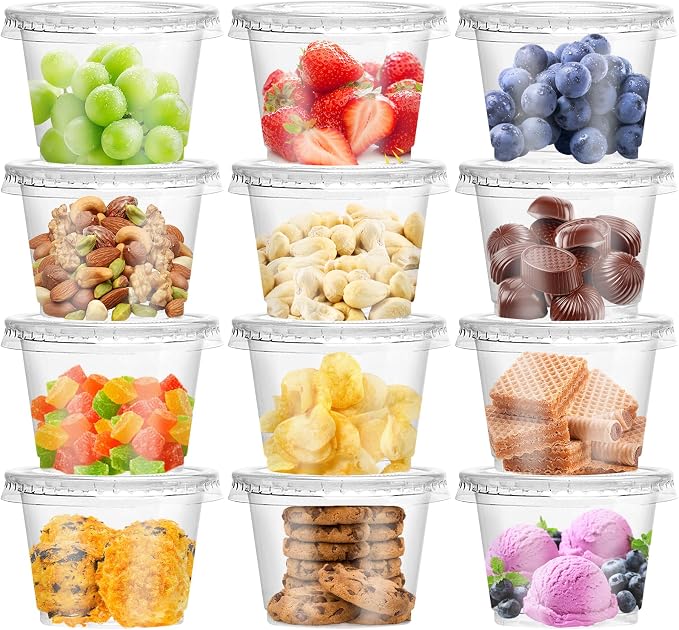 Qinsihwn 100 Pcs 8 OZ Disposable Plastic Cups by Qinsihwn
