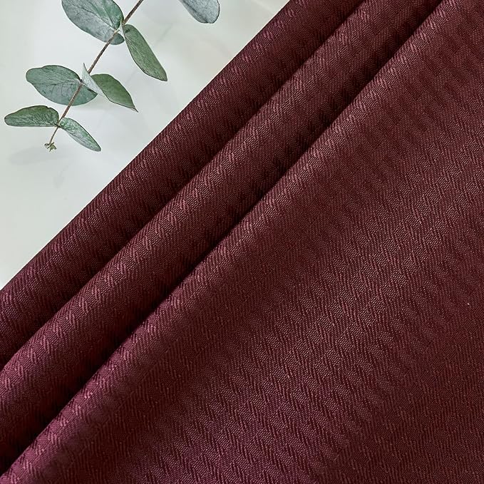 maxmill Square Jacquard Tablecloth Waterproof Spillproof Wrinkle Resistant Soft Weaved Design Table Cloth for Dinner and Party Washable Fabric Cover, Indoor and Outdoor Use, 60 x 60 Inch, Burgundy