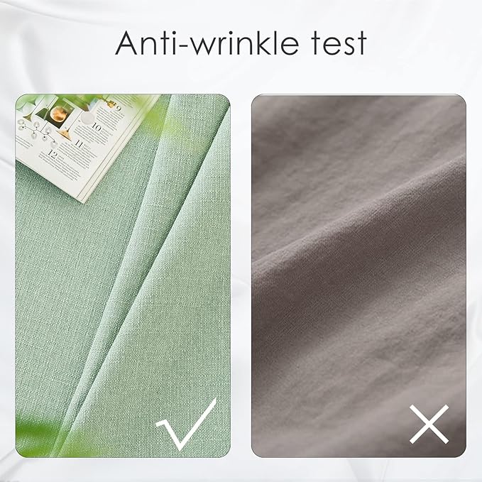 BALCONY & FALCON Square Tablecloth - Small Waterproof Table Cloth, Wrinkle Resistant Table Cover Linen Fabric Tablecloths for Dining Kitchen Wedding and Outdoor Decoration (Celadon Green, 55"x55")
