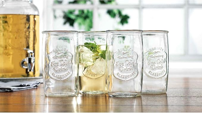 Glaver's Set of 8 Highball Glass Cups 20 OZ Stemless Tall Drinking Glasses - Image 6