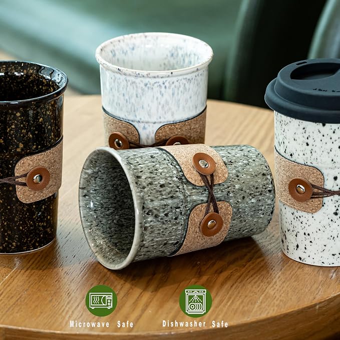Ceramic Coffee Travel Mug Coffee Tumbler To Go Coffee Mug - Image 7