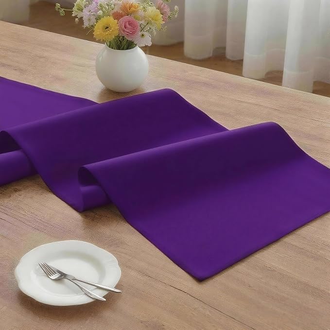 MEANMOY Purple Table Runner 60 Inches Long Waterproof Table Runners | Washable - Image 3