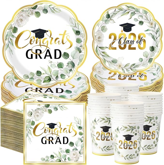 Pickmesh 250 Pcs Class of 2026 Graduation Party Supplies by Pickmesh