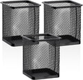 Segarty Square Pen Holder, 3 Pack Black Pen Holder by Segarty
