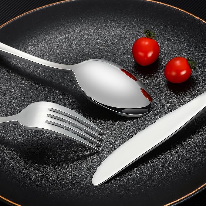 40-Piece Silverware Set, CXJY Stainless Steel Flatware Cutlery Set Service - Image 7