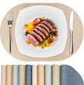 Oval Placemats for Dining Table Set of 4, Washable Leather Table Mats, Waterproof Heat-Resistant Non-Slip Kitchen Placemats, Simple Style Oval Design