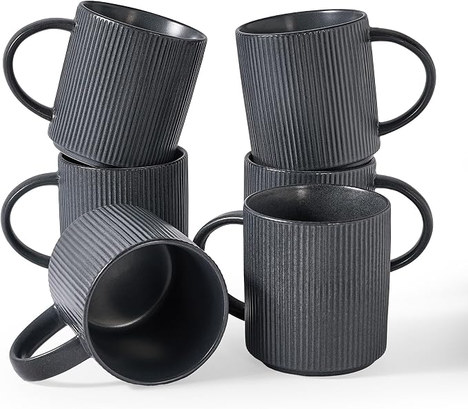 famiware Coffee Mug Set for 6, Star 16 oz Catering Mugs Cup Set by Famiware