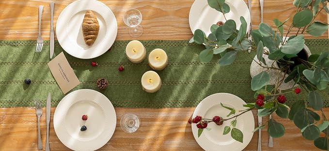 Keketoarrange Boho Macrame Table Runner 12x108 Inch | Woven Burlap Rustic - Image 5