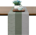 Table Runner 53 Inches Long, Vinyl Woven Farmhouse Table Runners | Washable by Chitomars