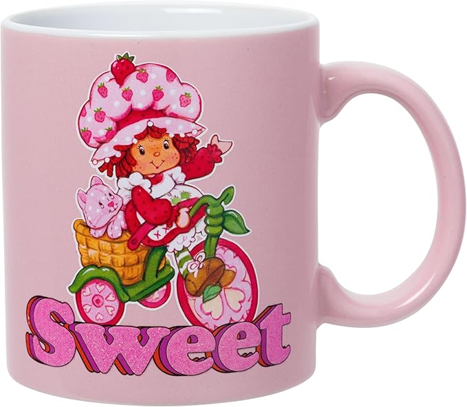 Silver Buffalo Strawberry Shortcake Custard Biking Sweet, Ceramic Mug, 20oz | by SilverBuffalo