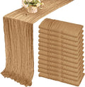 12 Pack Cheesecloth Table Runner 35x72 Inch Boho Gauze Table Runner Rustic by Fivenl