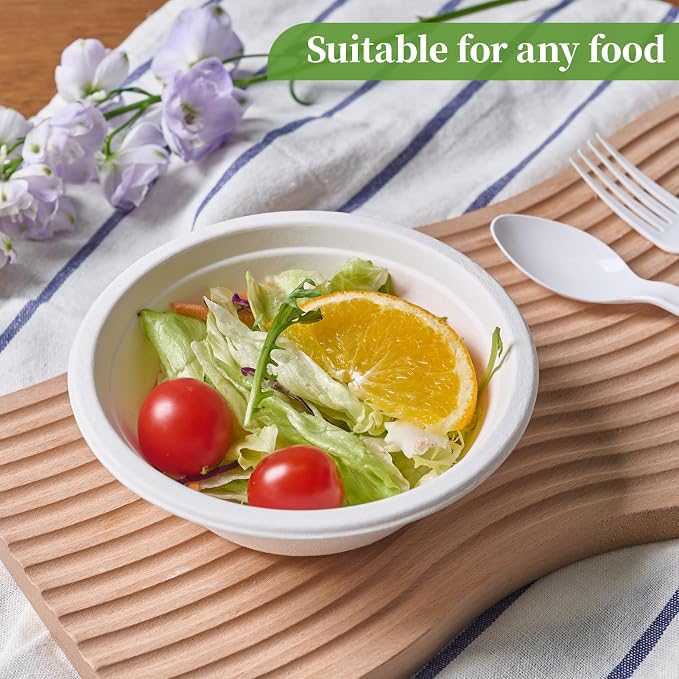 500 Pack 12 oz Paper Bowls Disposable, Compostable Bowls, Biodegradable - Image 6