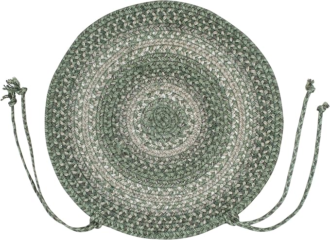 Homespice Grassland Jute Braided Chair Pads 15x15 Set of 2 - Vibrant Colors, Naturally Comforting & Reversible
