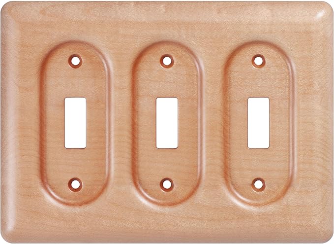 Elegant Maple Wood Cover Plate For Toggle Light Switch 3 Toggle Light Switch Cover Plate